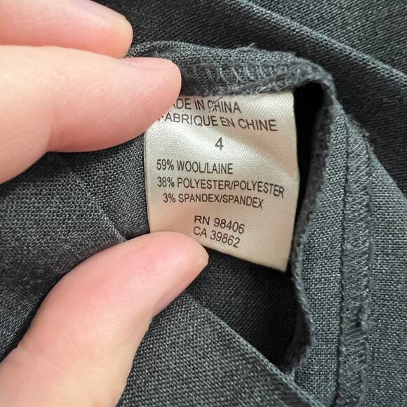 Theory Rokita C Wool Blend Workwear Pencil Skirt, Grey size 4 - Picture 6 of 6